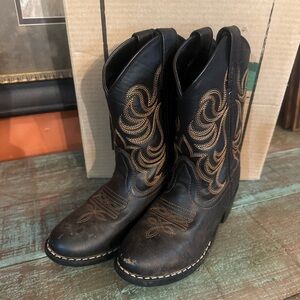 Kids Black Cowboy Boots